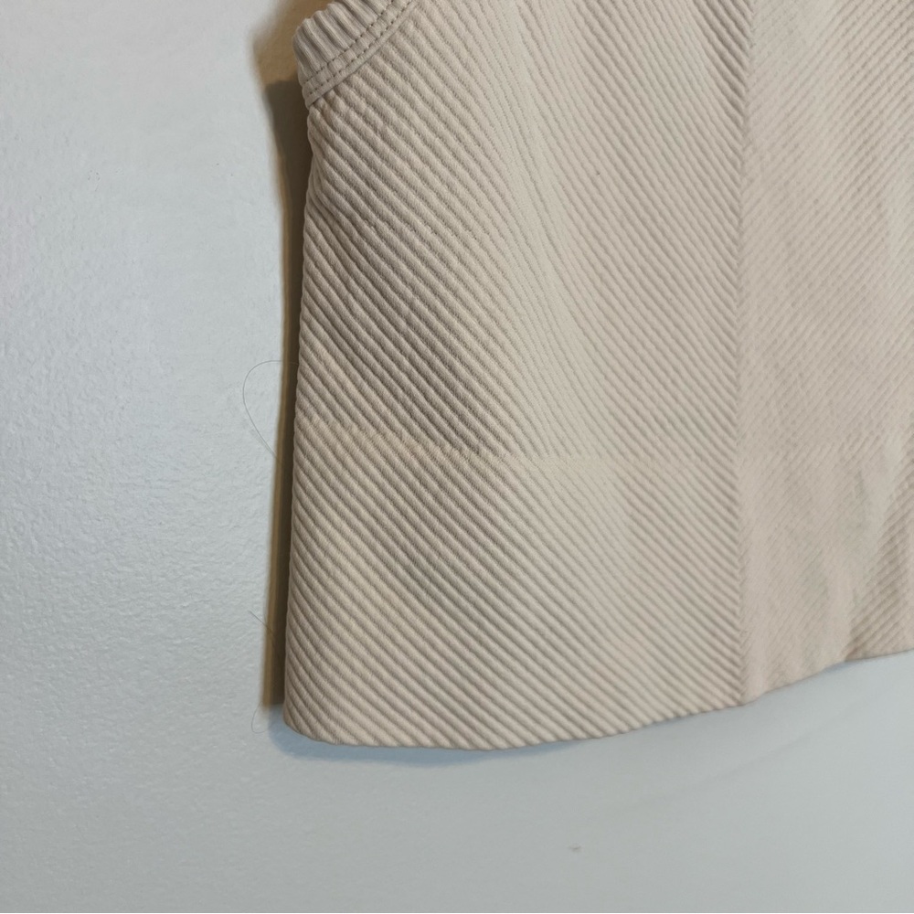 Beige Ribbed Tank Top - Picture 2 of 4